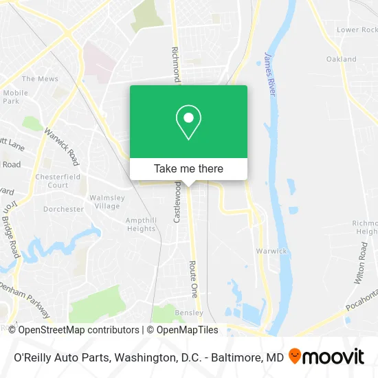 O'Reilly Auto Parts map