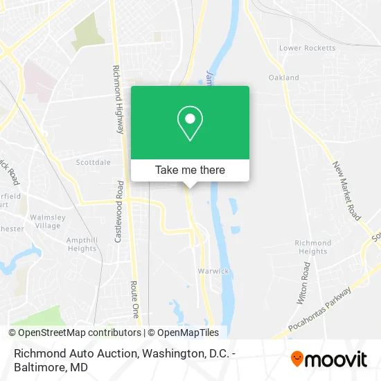 Richmond Auto Auction map