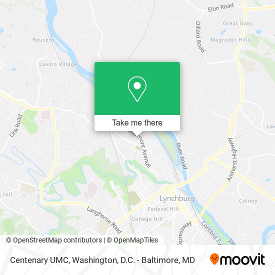 Centenary UMC map