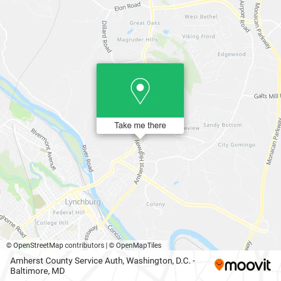 Mapa de Amherst County Service Auth