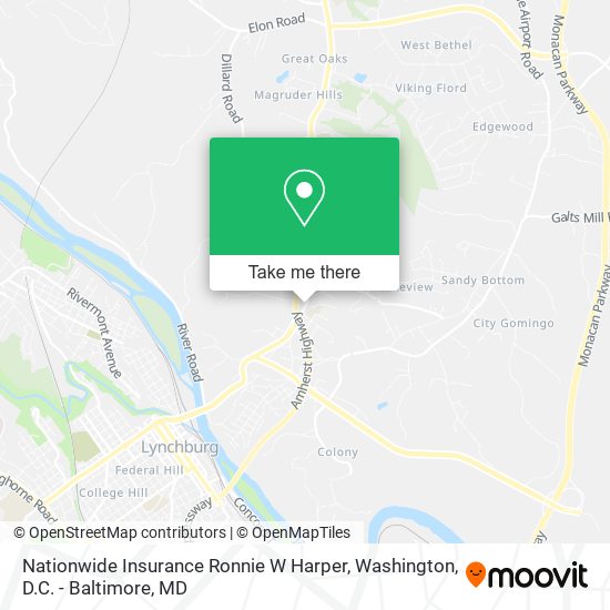 Nationwide Insurance Ronnie W Harper map