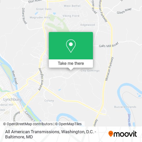 All American Transmissions map