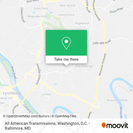 All American Transmissions map