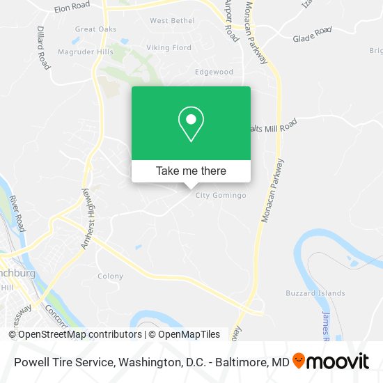 Powell Tire Service map