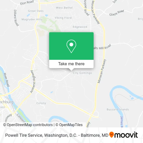 Powell Tire Service map