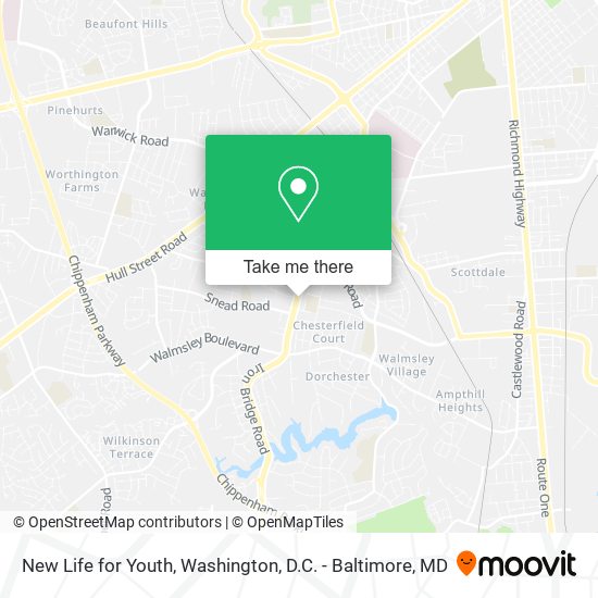 Mapa de New Life for Youth