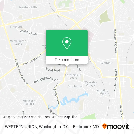 WESTERN UNION map