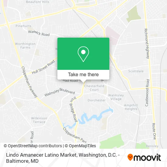 Mapa de Lindo Amanecer Latino Market