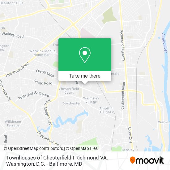 Townhouses of Chesterfield I Richmond VA map