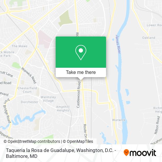 Taqueria la Rosa de Guadalupe map