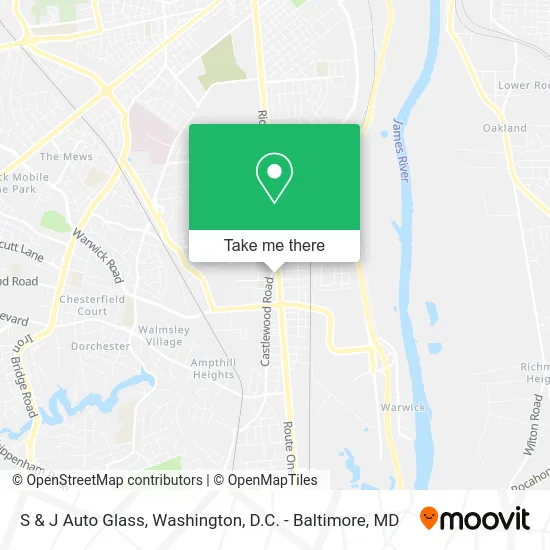 S & J Auto Glass map