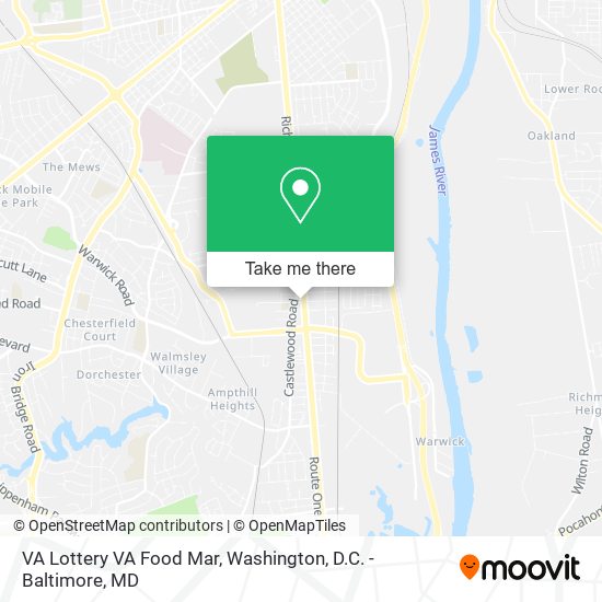 VA Lottery VA Food Mar map