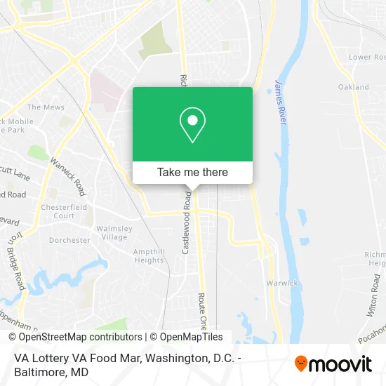 VA Lottery VA Food Mar map