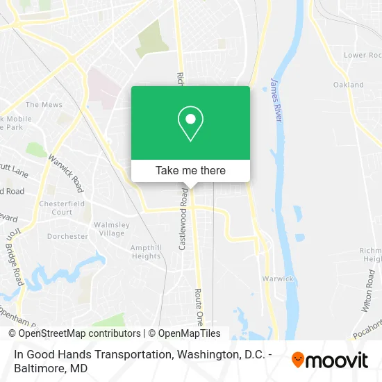 In Good Hands Transportation map