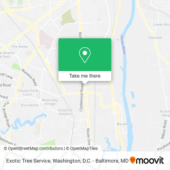 Exotic Tree Service map