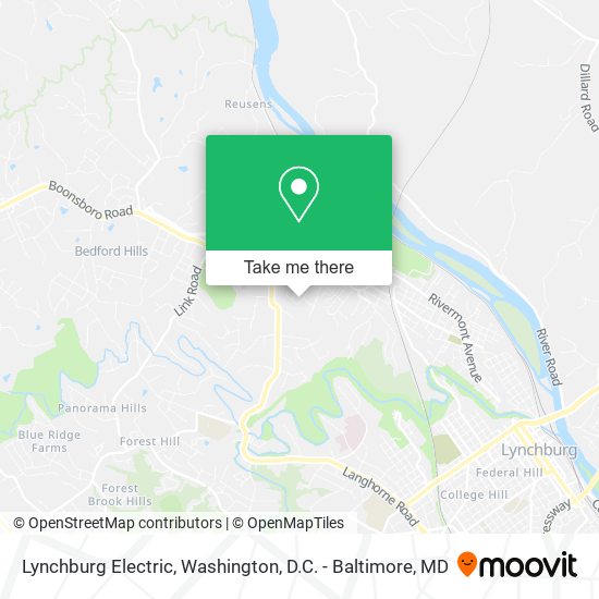 Lynchburg Electric map