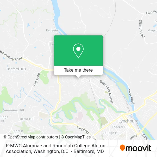 R-MWC Alumnae and Randolph College Alumni Association map