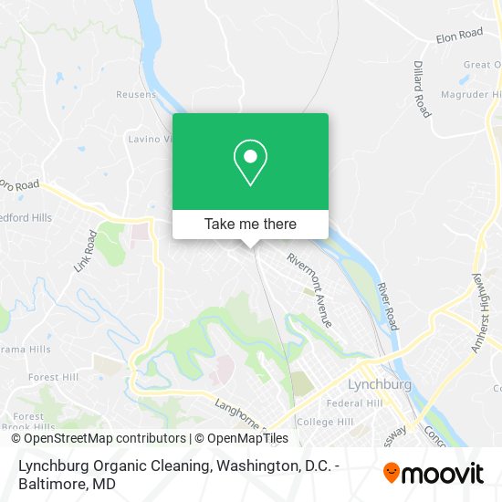 Mapa de Lynchburg Organic Cleaning