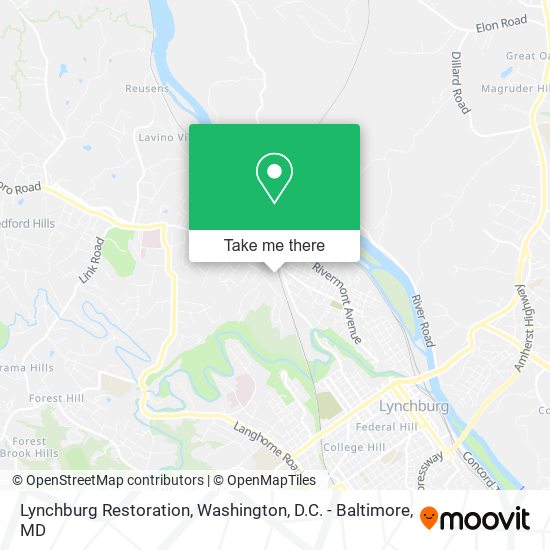 Lynchburg Restoration map