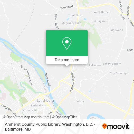 Amherst County Public Library map