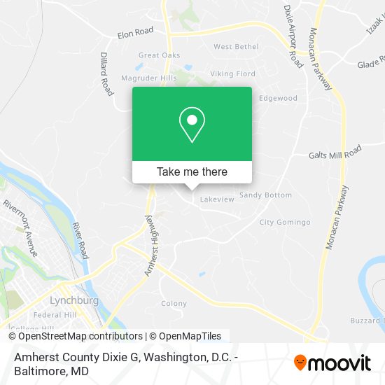 Amherst County Dixie G map