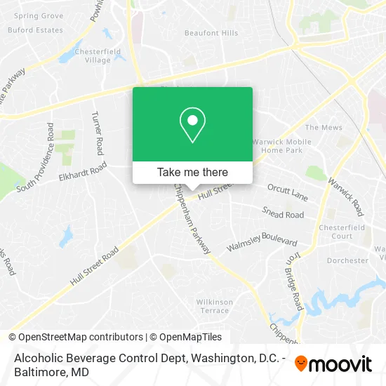Alcoholic Beverage Control Dept map