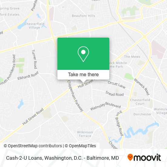 Cash-2-U Loans map