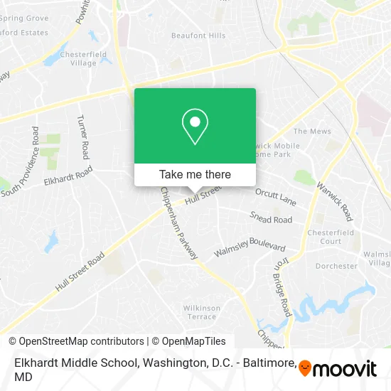 Elkhardt Middle School map
