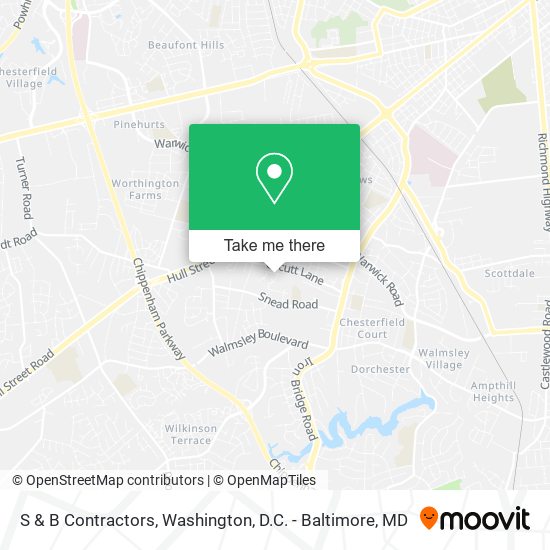 S & B Contractors map