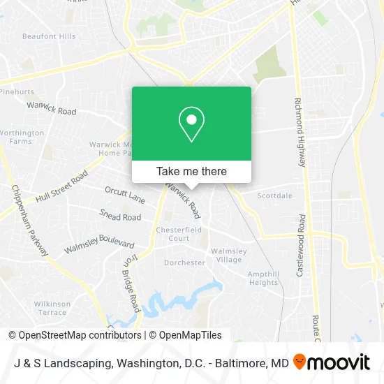 J & S Landscaping map