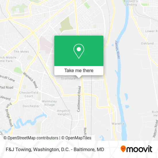 F&J Towing map