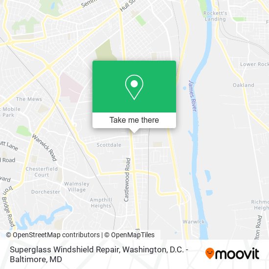 Superglass Windshield Repair map