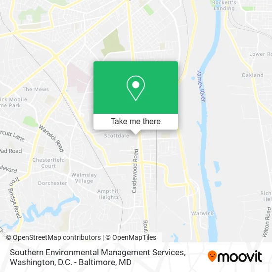 Southern Environmental Management Services map