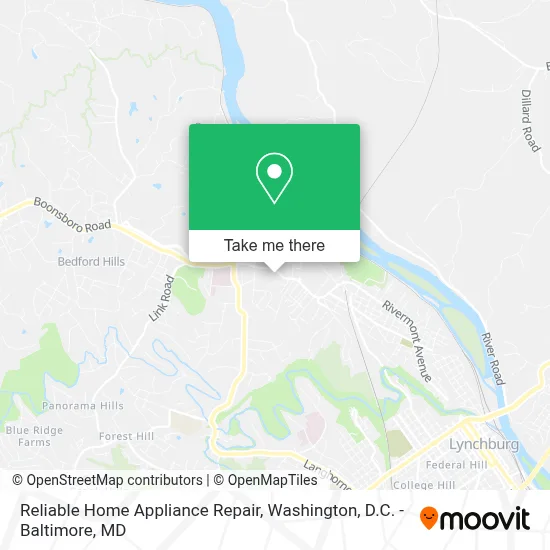 Reliable Home Appliance Repair map