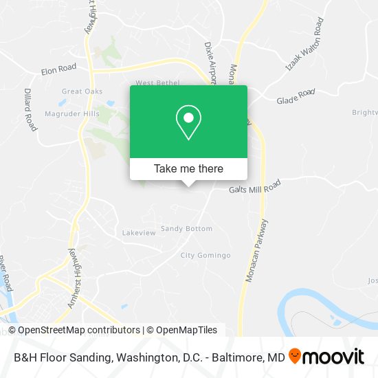 Mapa de B&H Floor Sanding
