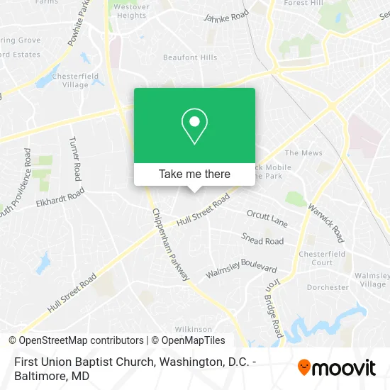 First Union Baptist Church map