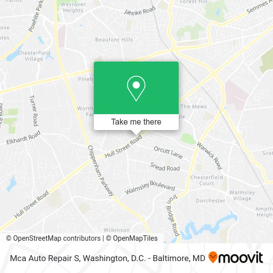 Mca Auto Repair S map