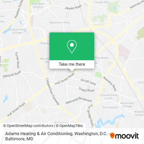 Adams Heating & Air Conditioning map