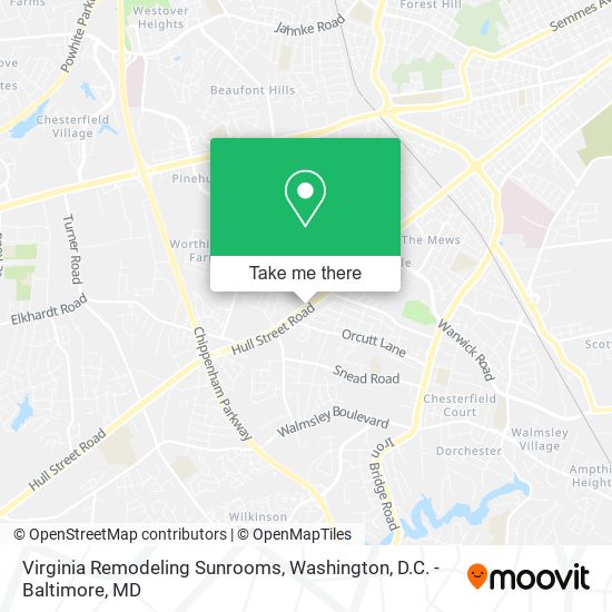 Virginia Remodeling Sunrooms map