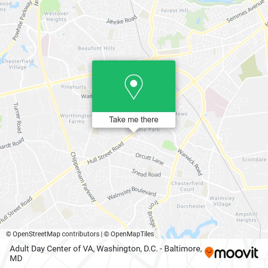 Adult Day Center of VA map