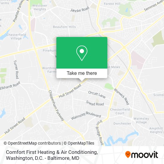 Comfort First Heating & Air Conditioning map