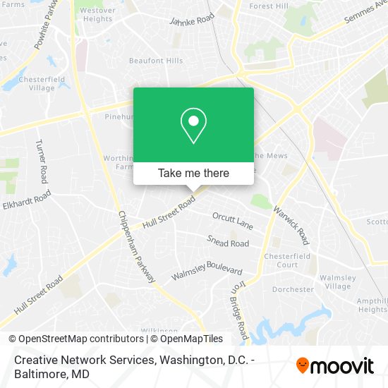 Creative Network Services map