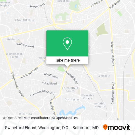 Swineford Florist map