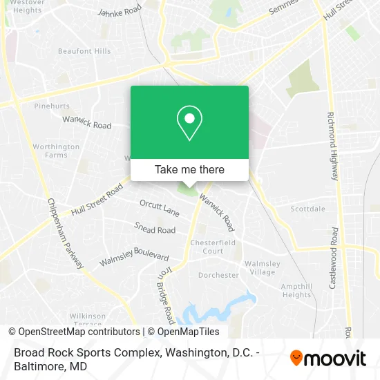 Broad Rock Sports Complex map