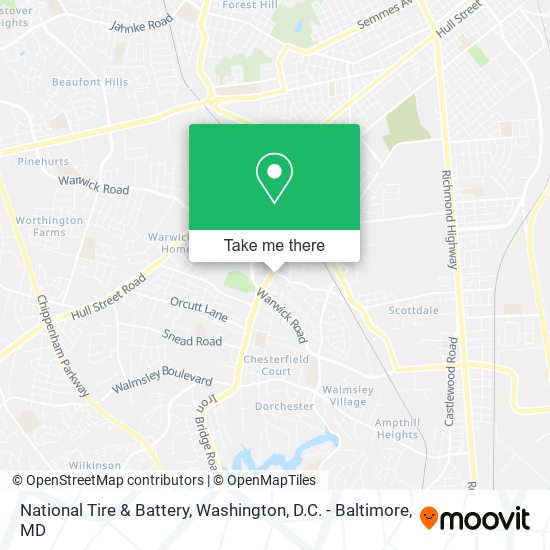 National Tire & Battery map