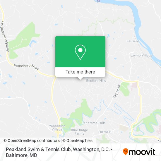 Peakland Swim & Tennis Club map