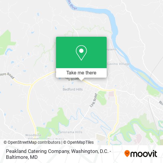 Mapa de Peakland Catering Company