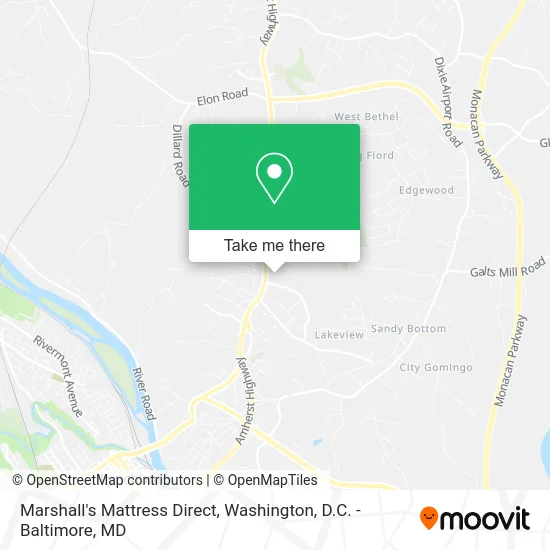 Marshall's Mattress Direct map