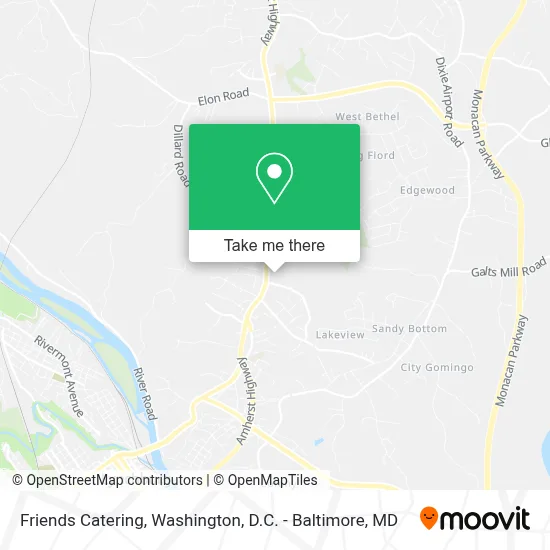 Friends Catering map