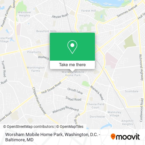Worsham Mobile Home Park map